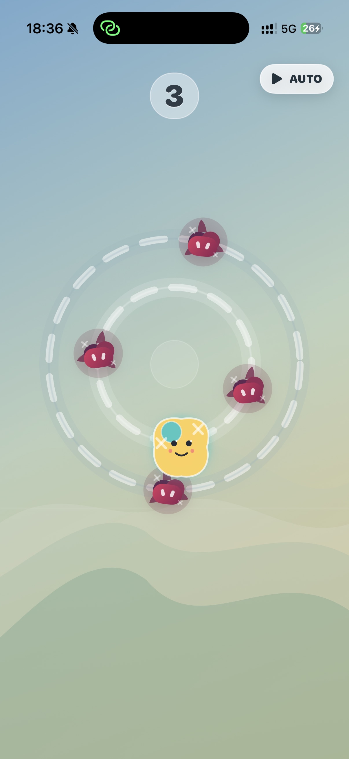 Pulse Loop Gameplay mit Glim und Hindernissen auf zwei Ringen